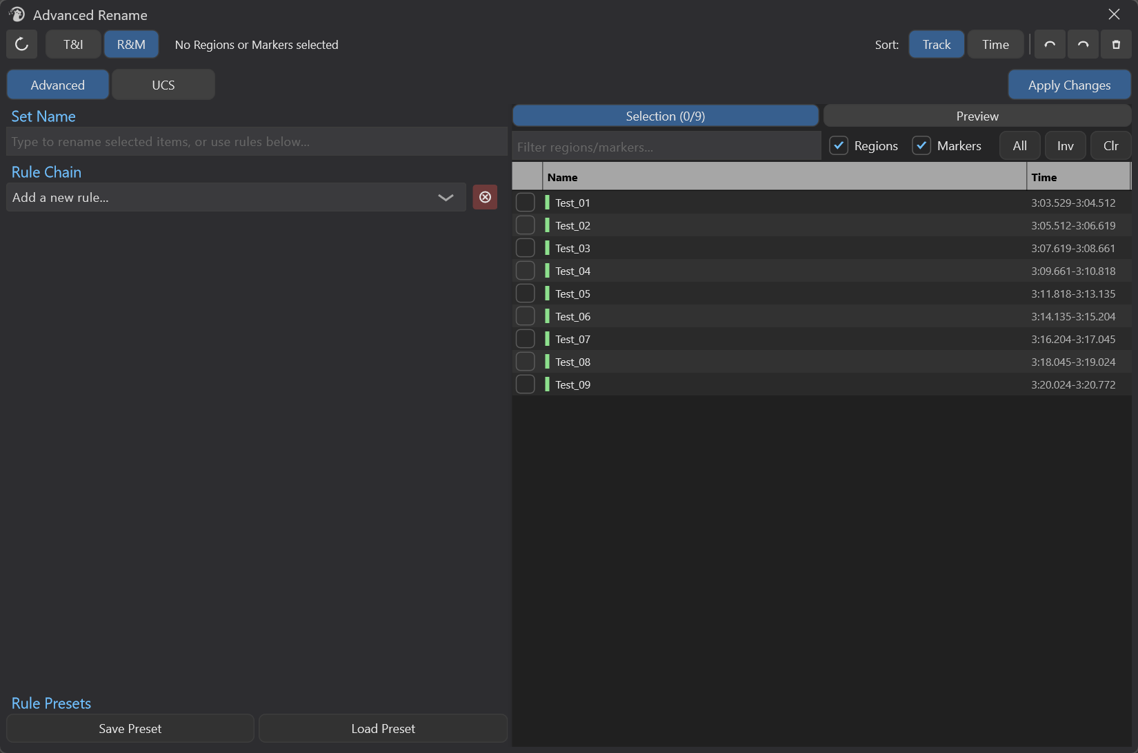 R&M mode interface