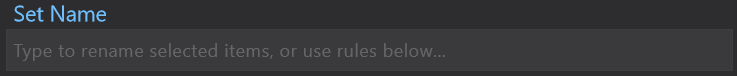 Set Name edit box