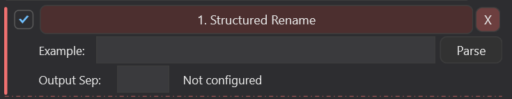 Structured Rename rule panel