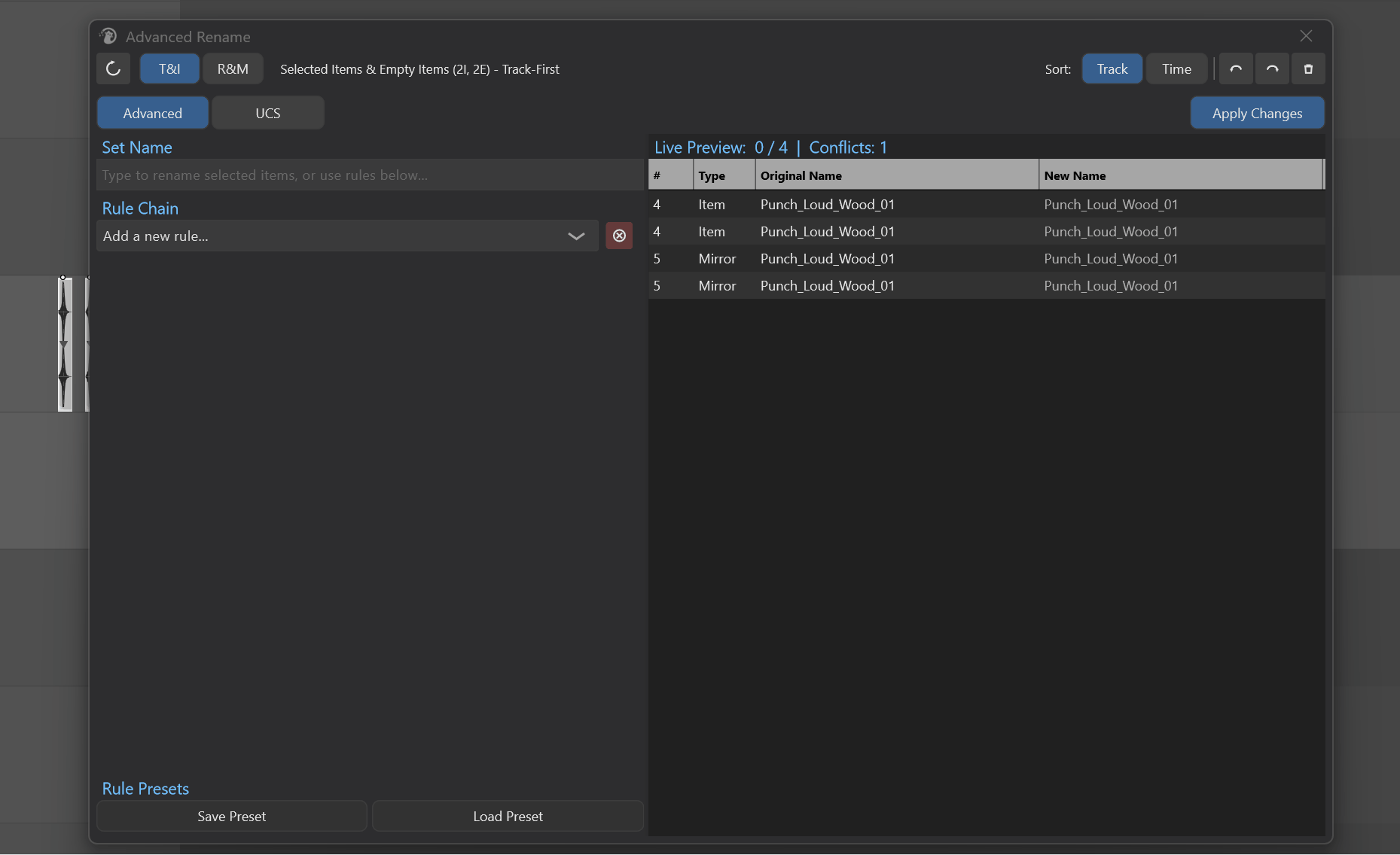 Structured Rename example