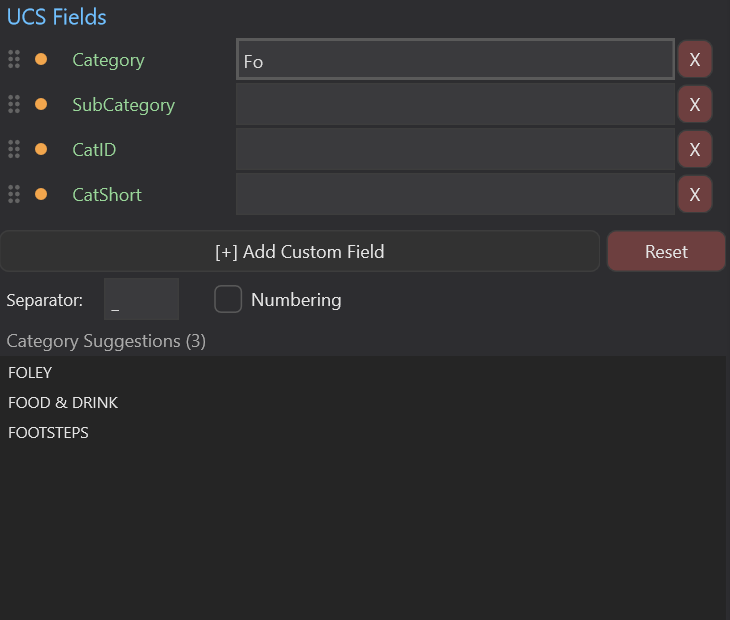 UCS protected field auto-complete suggestion list