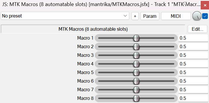 Macro knob and JSFX slider sync both ways